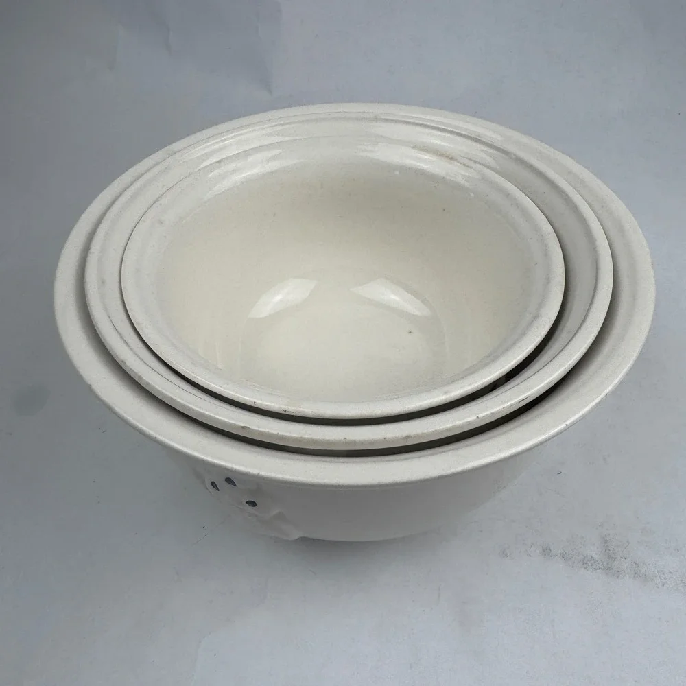 Pillsbury Doughboy Ceramic Mixing Bowl Set of 3 Vintage